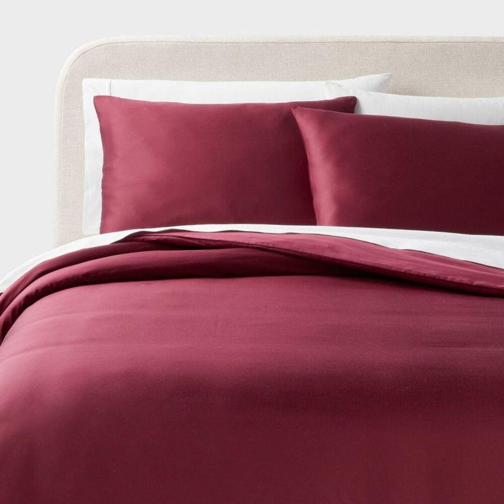 Threshold - King TENCEL Duvet Cover and Sham Set Wine Red - Th Red